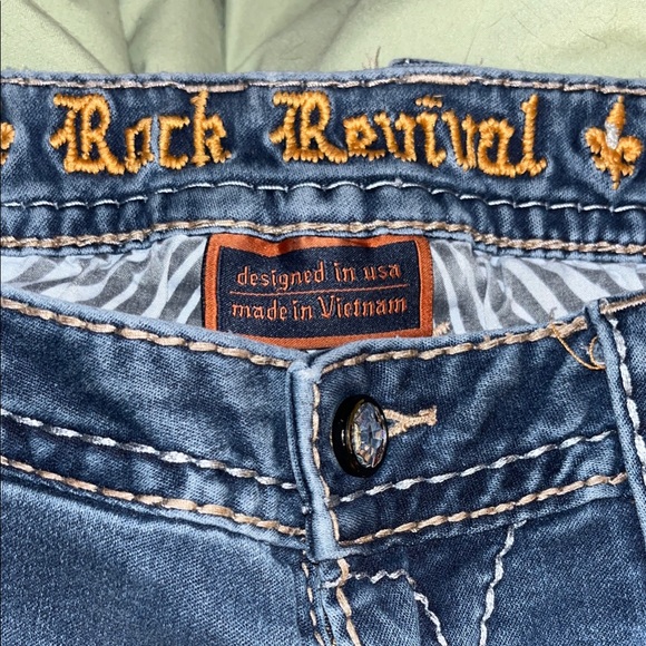 Rock Revival Denim - Rock Revival Dark Blue Capri Jeans